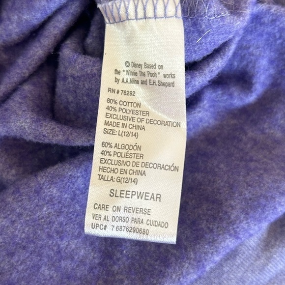 Disney Eeyore Dreamer Sleep Shirt Purple • Used • Size: Large - Picture 4 of 5